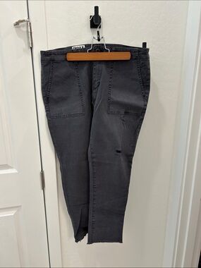 Pam & Gela Women's Charcoal Skinny Canvas Jeans